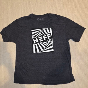 Men's Neff Charcoal XXL Short Sleeve Tee with Graphic Print
